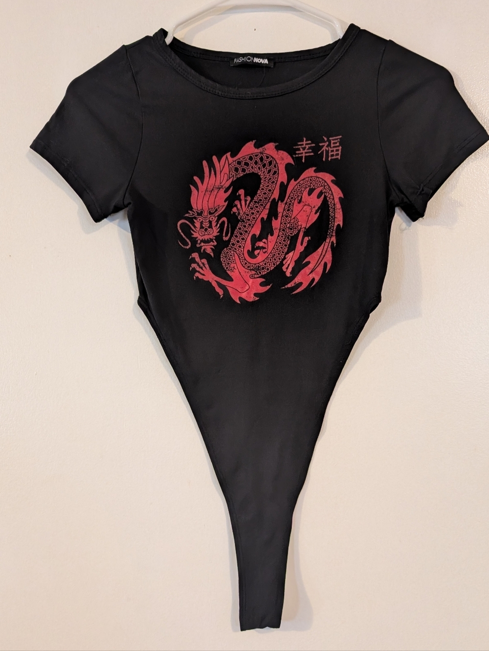 FasionNOVA Black Dragon Graphic Bodysuit
